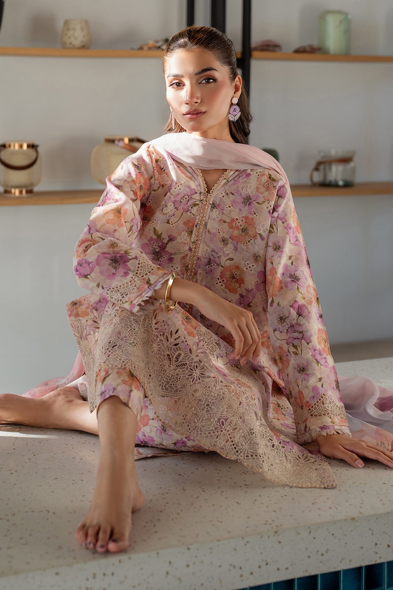 Baroque | Luxury Pret 25 | UF-4099 XL Pale Peach Lawn