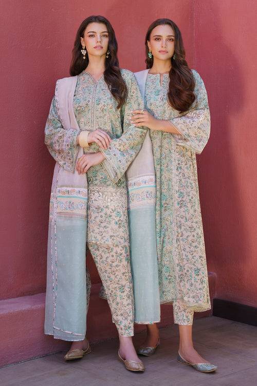 Baroque | Luxury Pret 24 | LAWN UF-576 - Pakistani Designer Dress - by Baroque | Type: Luxury - 100% Original at Saira Sultan