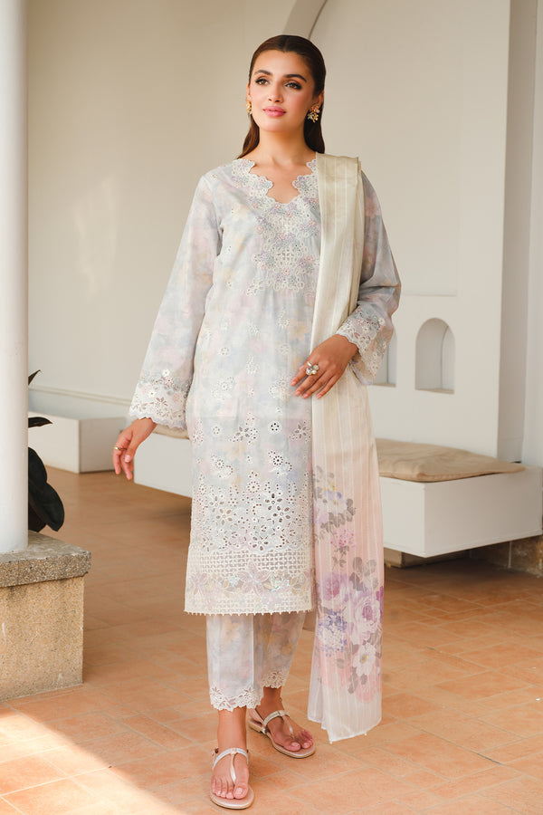 Baroque | Luxury Pret 24 | LAWN UF-657 - Pakistani Designer Dress - by Baroque | Type: Luxury - 100% Original at Saira Sultan