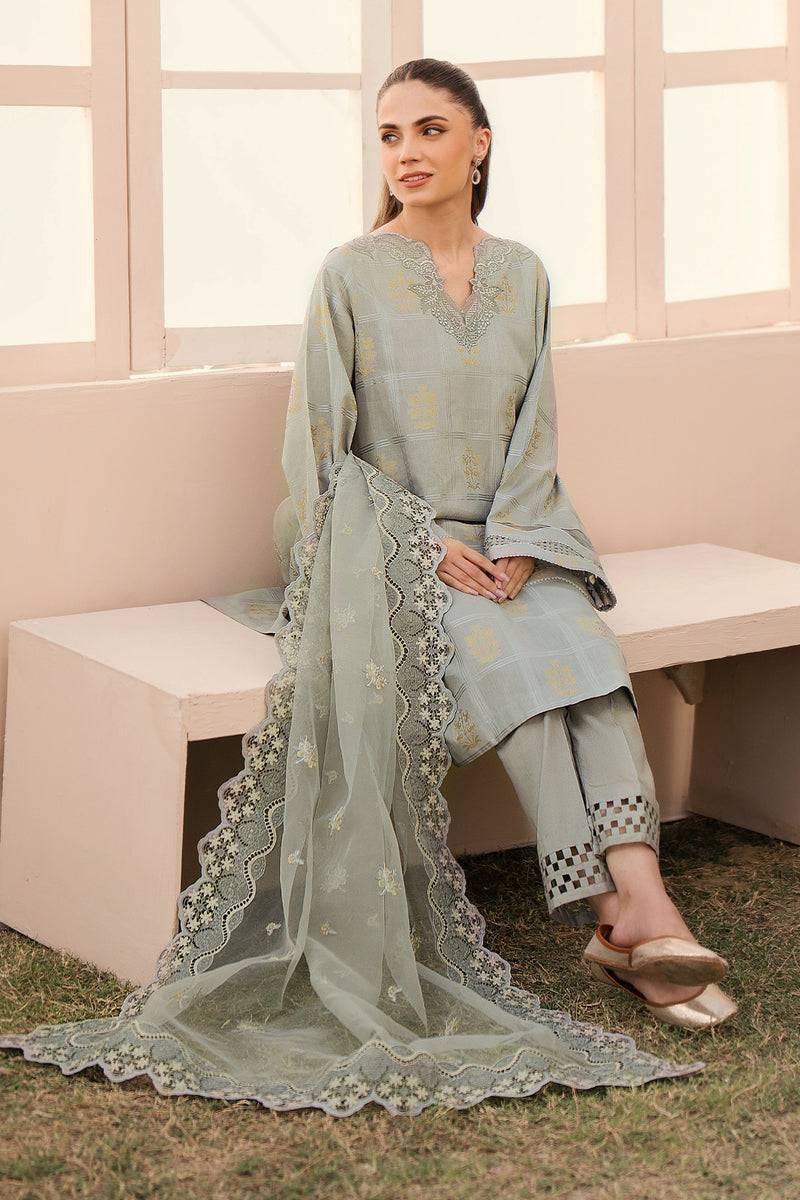 Baroque | Luxury Pret 24 | JACQUARD LAWN UF-603 - Pakistani Designer Dress - by Baroque | Type: Luxury - 100% Original at Saira Sultan