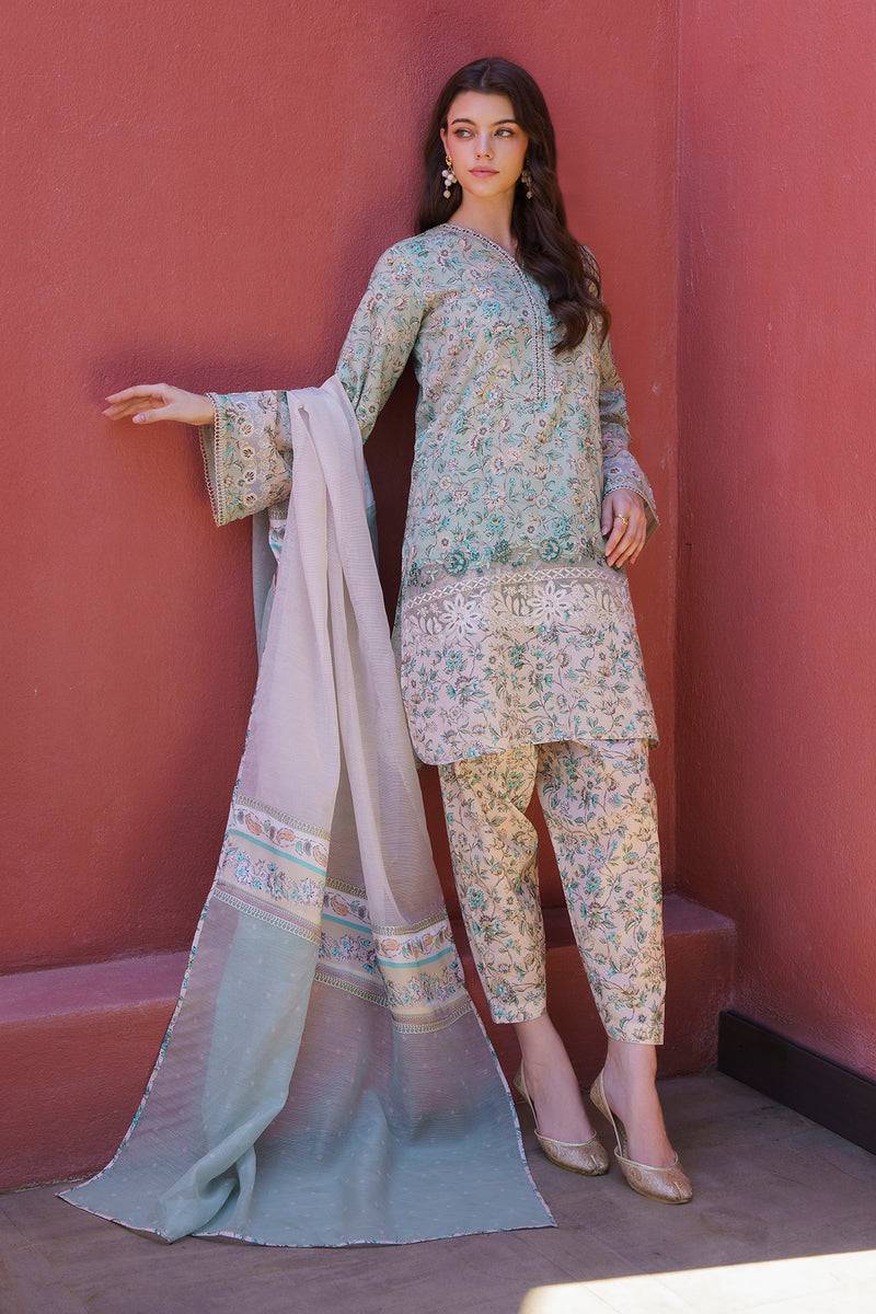 Baroque | Luxury Pret 24 | LAWN UF-576 - Pakistani Designer Dress - by Baroque | Type: Luxury - 100% Original at Saira Sultan