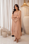 Azure | Ensembles Embroidered Formals | Beige Bliss XL Blush Pink Chiffon