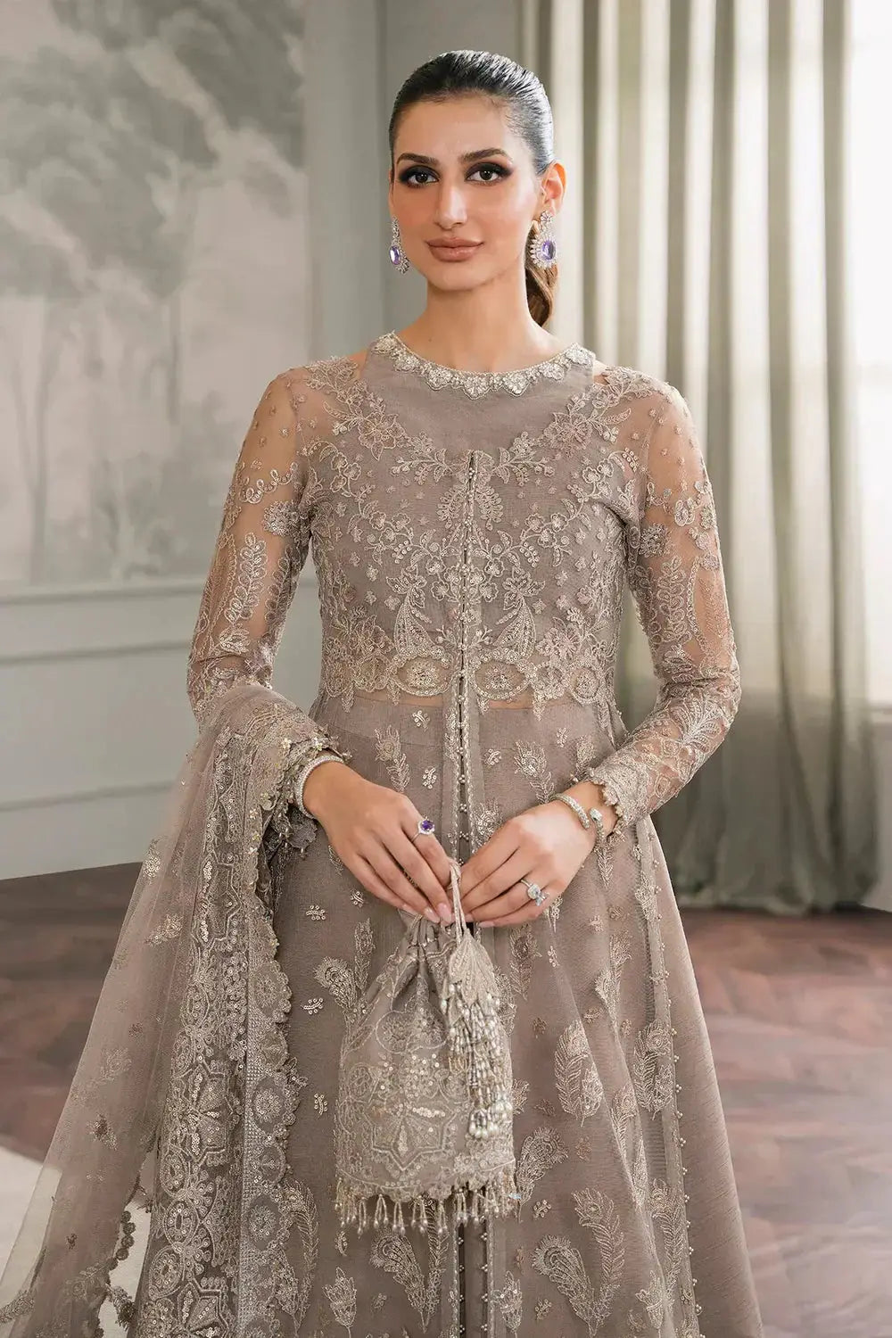Baroque | Chantelle Embroidered Collection | CH12-06 - Pakistani Designer Dress - by Baroque | Type: Bridal - 100% Original at Saira Sultan