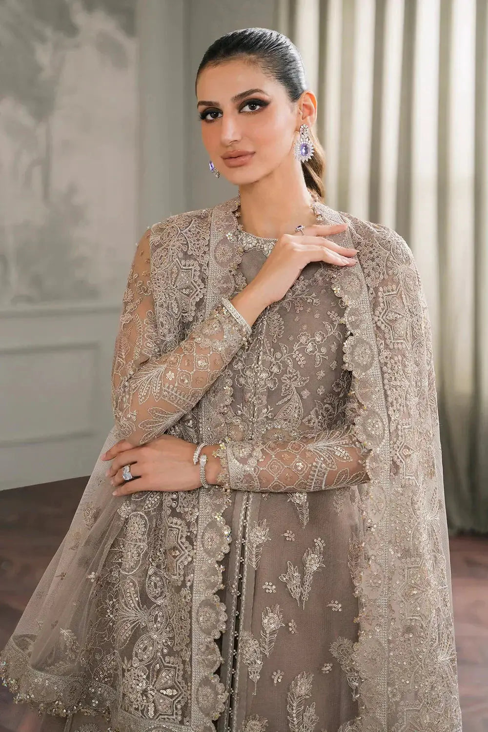 Baroque | Chantelle Embroidered Collection | CH12-06 - Pakistani Designer Dress - by Baroque | Type: Bridal - 100% Original at Saira Sultan