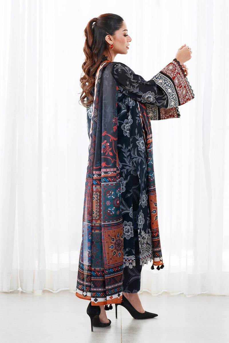 Baroque | Luxury Pret 25 | UF-4078 XS Midnight Blue Lawn