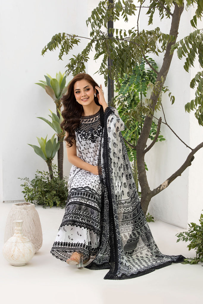 Sobia Nazir | Vital Lawn 25 | 10A Custom Size Off White Lawn