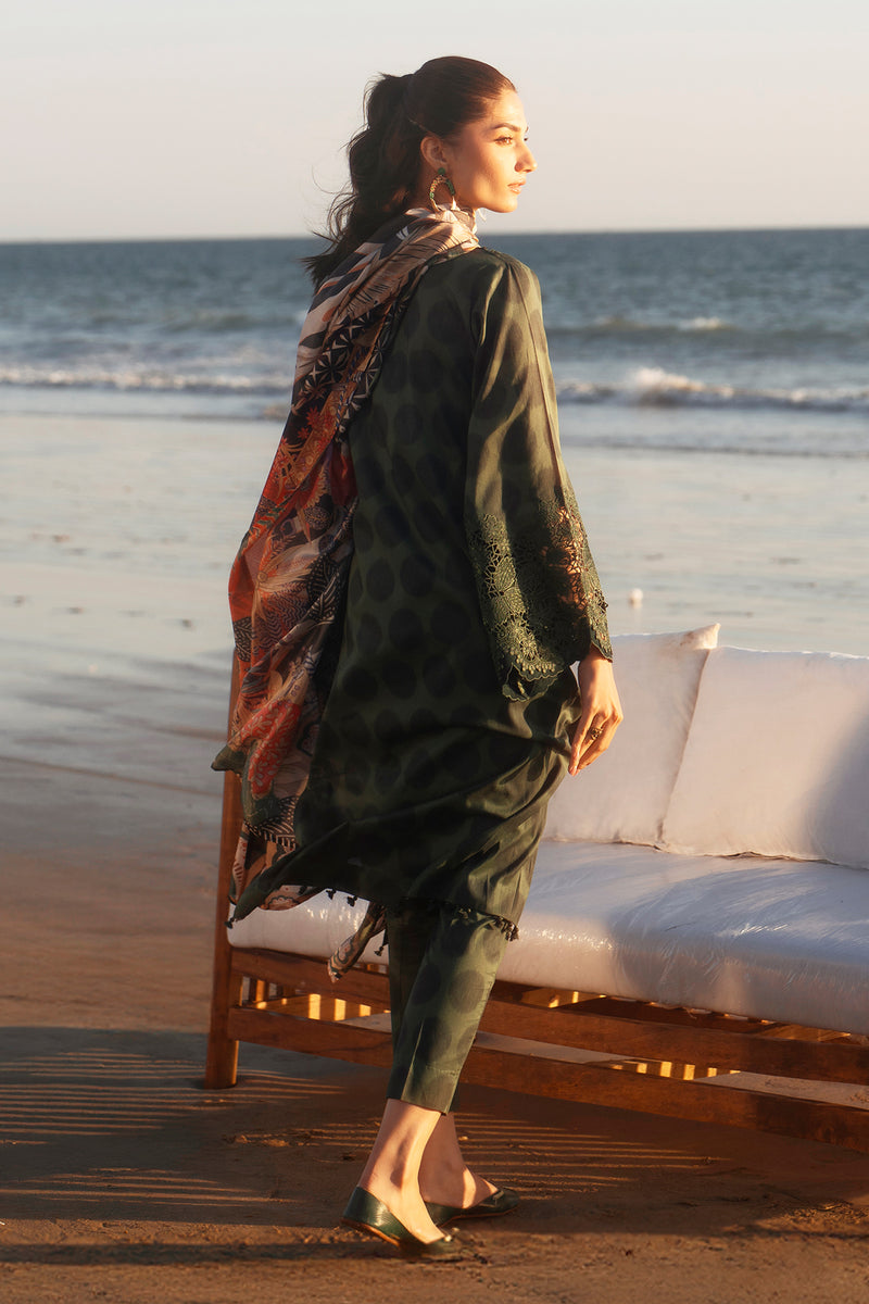 Baroque | Luxury Pret 25 | UF-4064 XS Olive Green Lawn