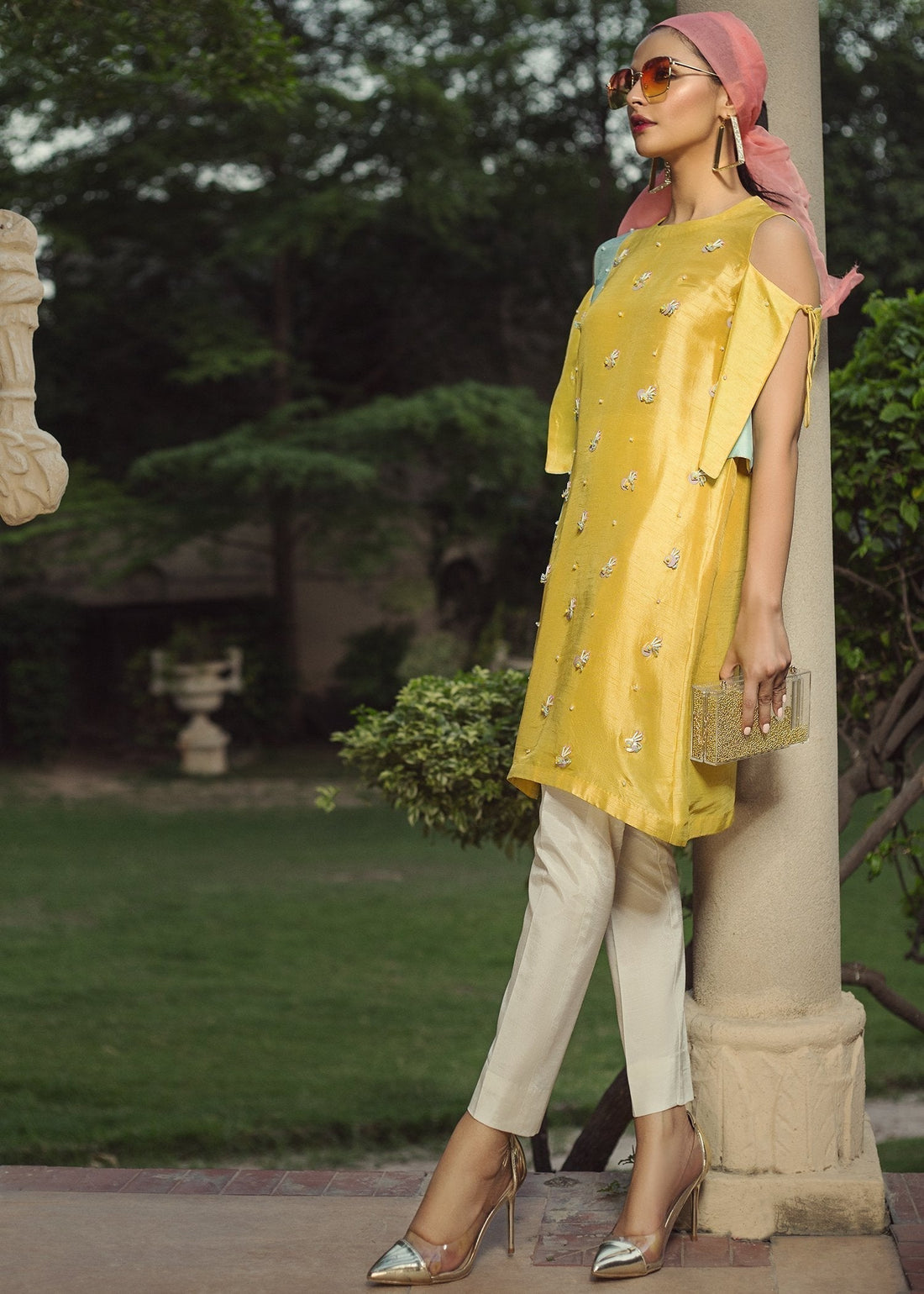 Hana | Serendipity Ready to Wear | Mango Slime XS Yellow Raw Silk