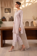 Emaan Adeel | Noore Festive Formals | YALINA XL Off White Raw Silk