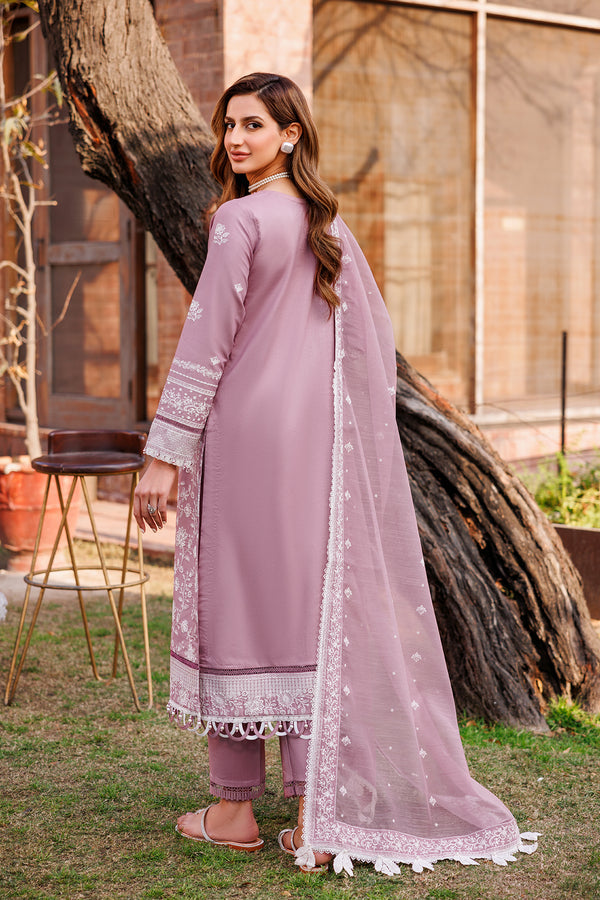 Farasha | Dastoor Embroidered Lawn SS24 | DAINTY LILAC -  Farasha Luxury -  Saira Sultan