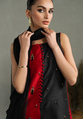Zarqash | Silk Edit | ZQS 023 CRIMSYN M Black Raw Silk