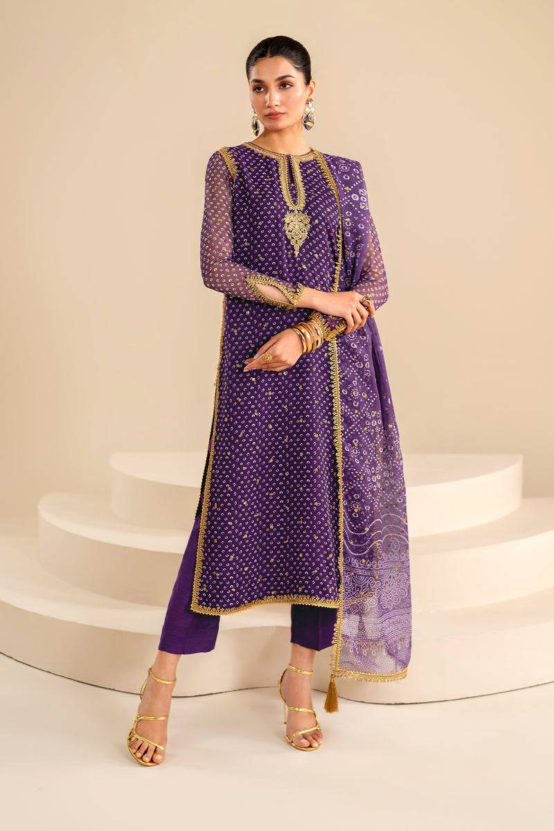 Baroque | Luxury Pret 24 | CHIFFON UF-625 - Pakistani Designer Dress - by Baroque | Type: Luxury - 100% Original at Saira Sultan