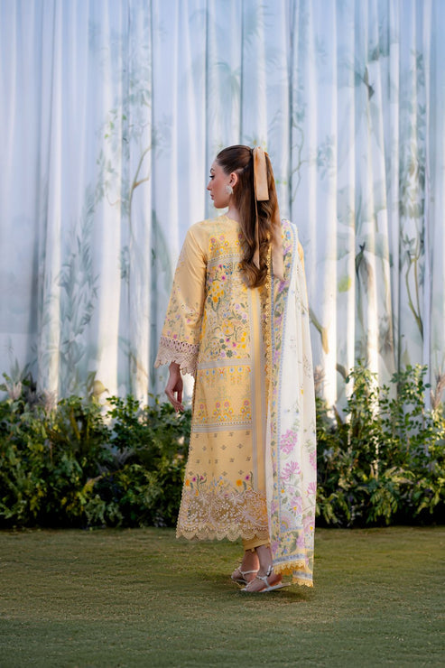Aabyaan | Shezlin Chikankari Ramadan Edit 25 | NISA (AR-02) XS Pale Yellow Lawn