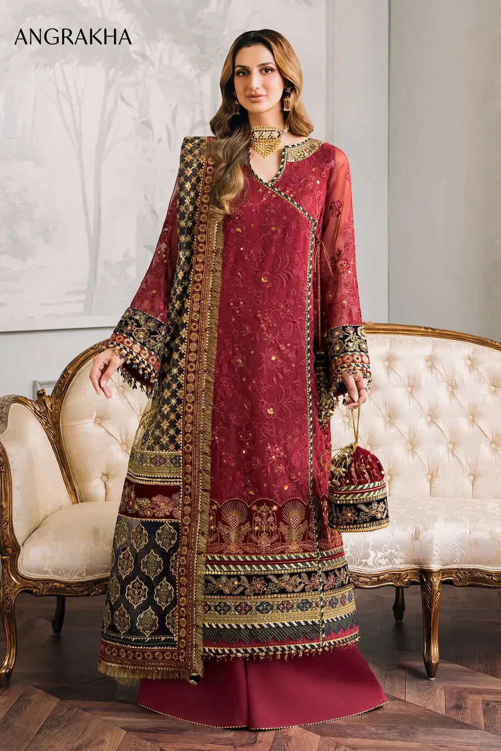 Baroque | Chantelle Embroidered Collection | CH12-07 - Pakistani Designer Dress - by Baroque | Type: Bridal - 100% Original at Saira Sultan