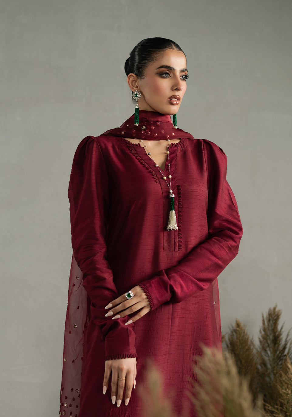 Zarqash | Silk Edit | ZQS 018 ROSE ROUGE XL Red Raw Silk