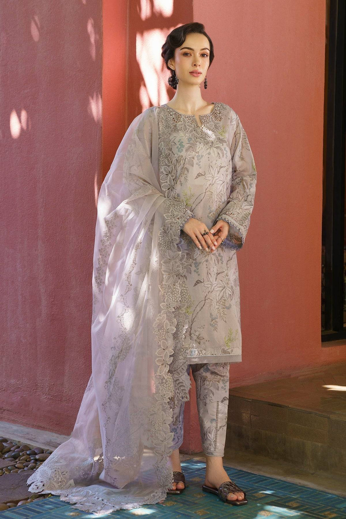 Baroque | Lawn Collection 24 | UF-578 - Pakistani Designer Dress - by Baroque | Type: Luxury - 100% Original at Saira Sultan