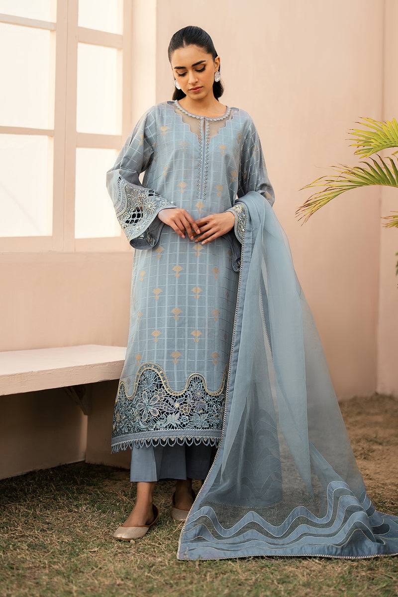 Baroque | Luxury Pret 24 | JACQUARD LAWN UF-606 - Pakistani Designer Dress - by Baroque | Type: Luxury - 100% Original at Saira Sultan