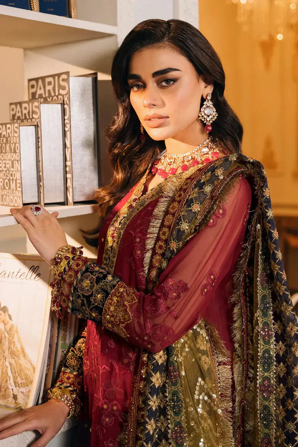 Baroque | Chantelle Embroidered Collection | CH12-07 - Pakistani Designer Dress - by Baroque | Type: Bridal - 100% Original at Saira Sultan
