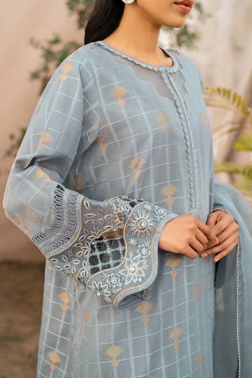 Baroque | Luxury Pret 24 | JACQUARD LAWN UF-606 - Pakistani Designer Dress - by Baroque | Type: Luxury - 100% Original at Saira Sultan