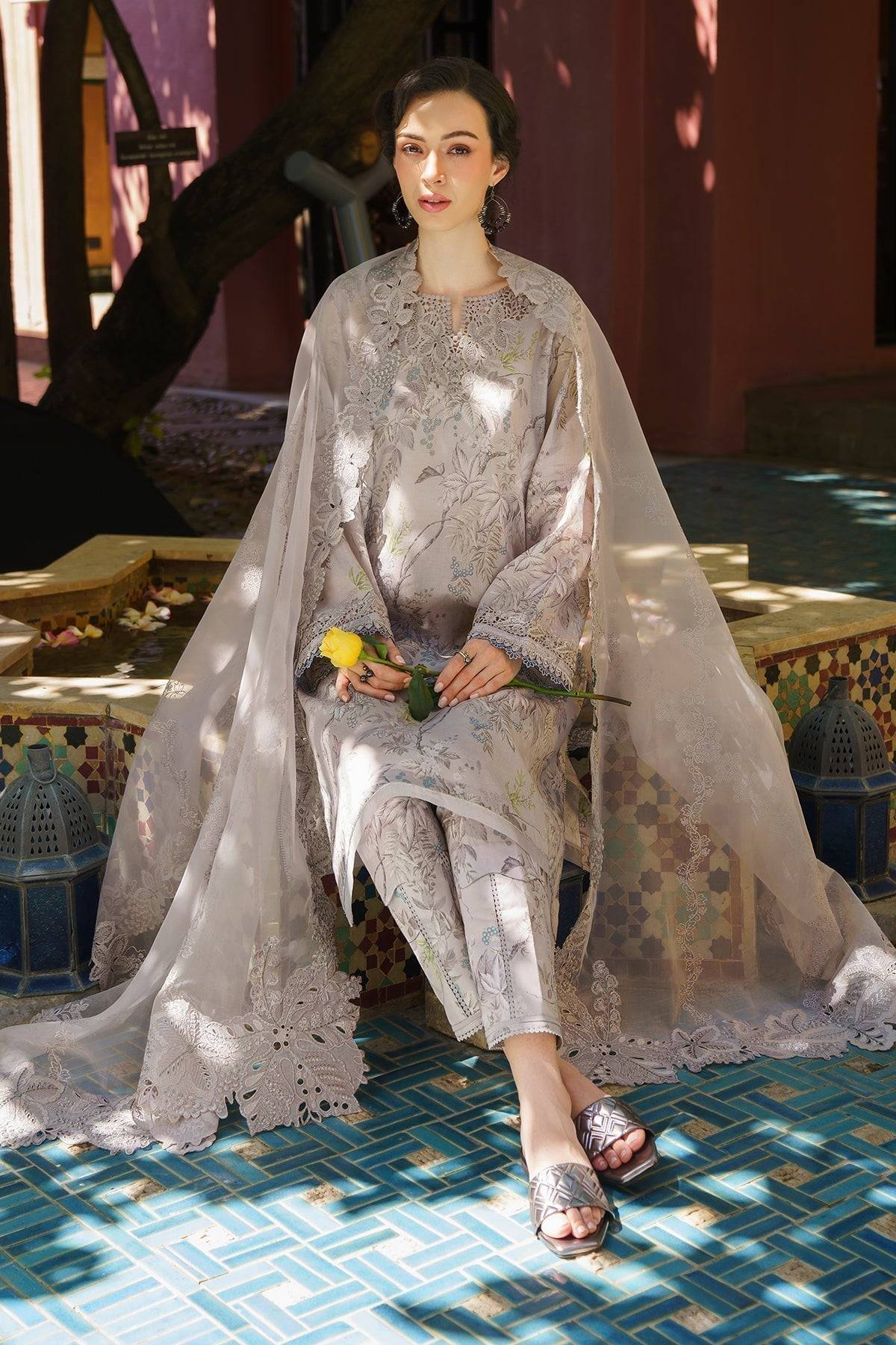 Baroque | Lawn Collection 24 | UF-578 - Pakistani Designer Dress - by Baroque | Type: Luxury - 100% Original at Saira Sultan