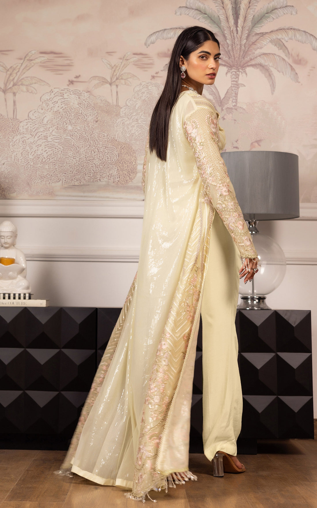 Threads and Motifs | Formal Dresses 25 | Net Embroidered Jacket With Embroidered Blouse - Pakistani Designer Dress - by Threads and Motifs - Type : Ladies Clothes - 100% Original at Saira Sultan