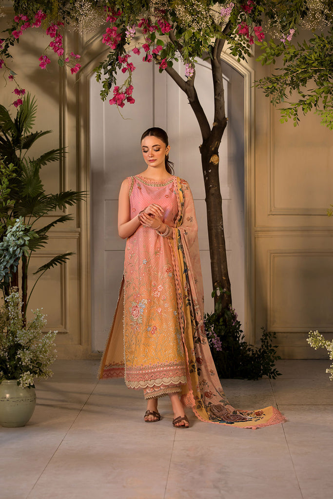 Sobia Nazir | Vital Lawn 25 | 11B XS Apricot Orange Lawn