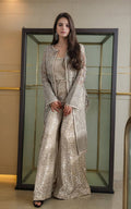 Threads and Motifs | Formal Dresses 25 | Organza Embroidered Jacket With Blouse - Pakistani Designer Dress - by Threads and Motifs - Type : Ladies Clothes - 100% Original at Saira Sultan