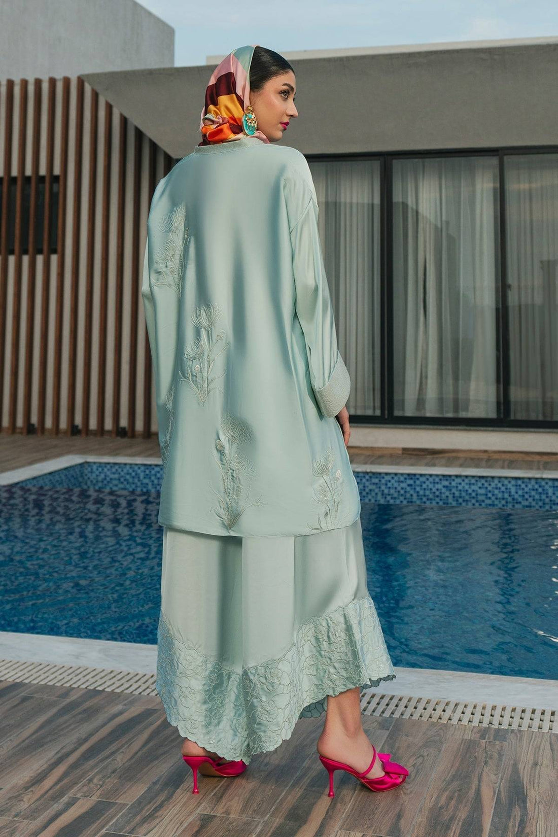 Fahad Hussayn | Lawn Banger | Aqua Babe - Pakistani Designer Dress - by Erum Khan | Type: Ladies Clothes - 100% Original at Saira Sultan