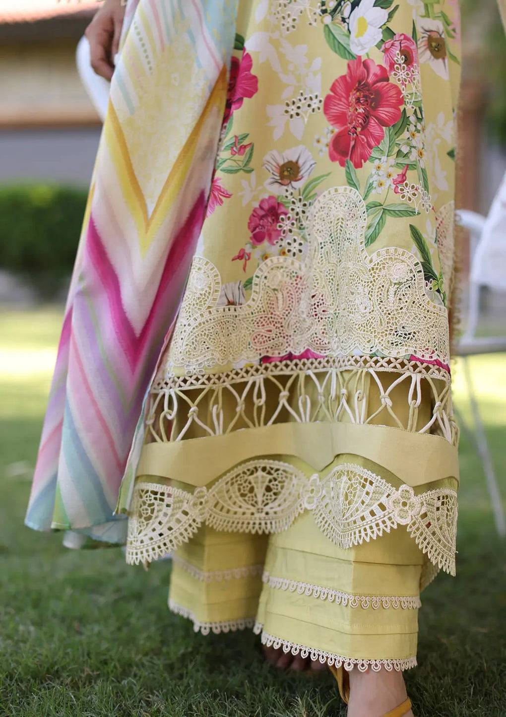 Elaf Premium | Prints Chikankari 24 | 06A SUNSHINE BOUQUET - Pakistani Designer Dress - by Elaf Premium | Type: Luxury - 100% Original at Saira Sultan