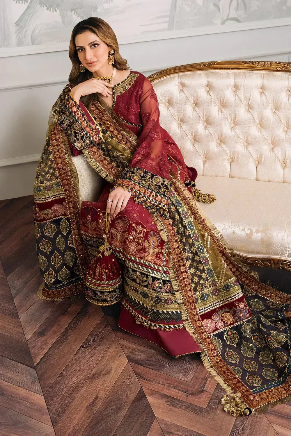 Baroque | Chantelle Embroidered Collection | CH12-07 - Pakistani Designer Dress - by Baroque | Type: Bridal - 100% Original at Saira Sultan