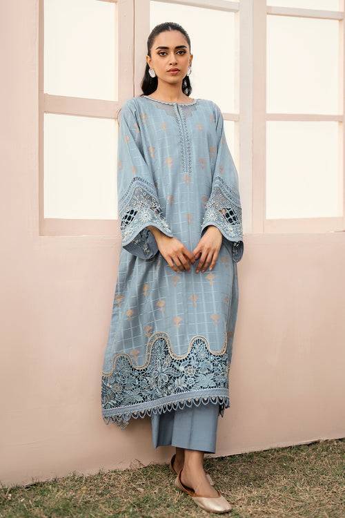 Baroque | Luxury Pret 24 | JACQUARD LAWN UF-606 - Pakistani Designer Dress - by Baroque | Type: Luxury - 100% Original at Saira Sultan