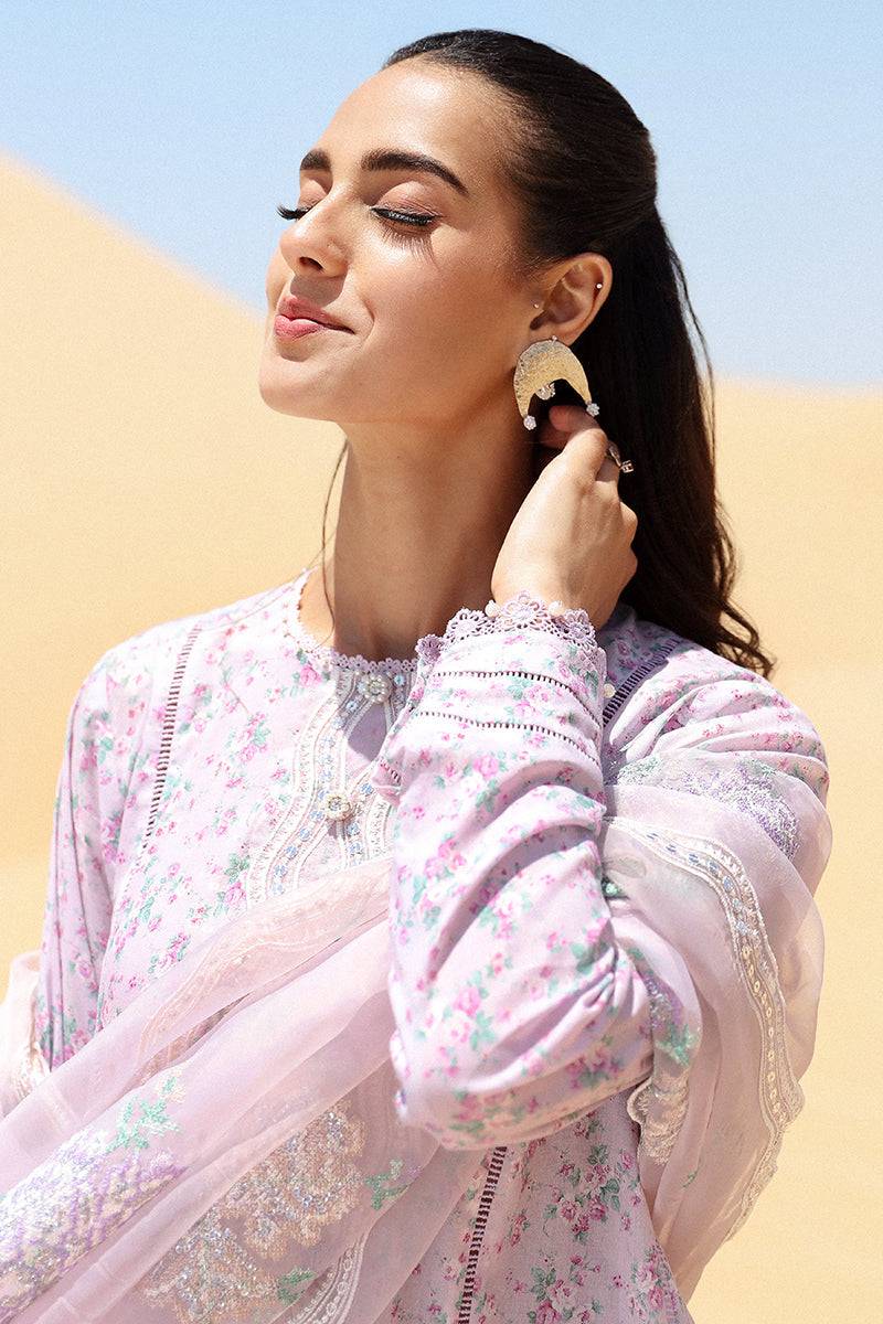 Cross Stitch | Eid Lawn 24 | LAVENDER - Pakistani Designer Dress - by Cross Stitch | Type: Luxury - 100% Original at Saira Sultan