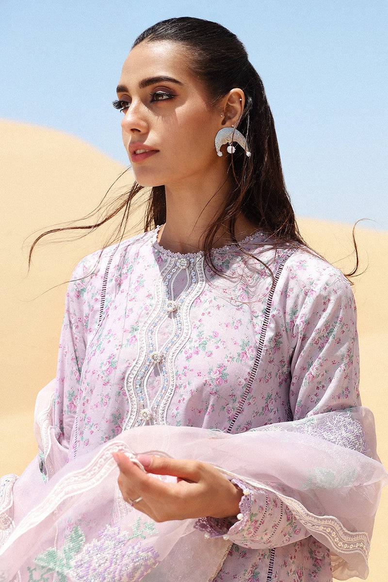 Cross Stitch | Eid Lawn 24 | LAVENDER - Pakistani Designer Dress - by Cross Stitch | Type: Luxury - 100% Original at Saira Sultan
