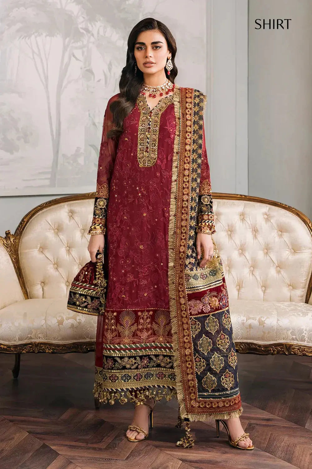 Baroque | Chantelle Embroidered Collection | CH12-07 - Pakistani Designer Dress - by Baroque | Type: Bridal - 100% Original at Saira Sultan