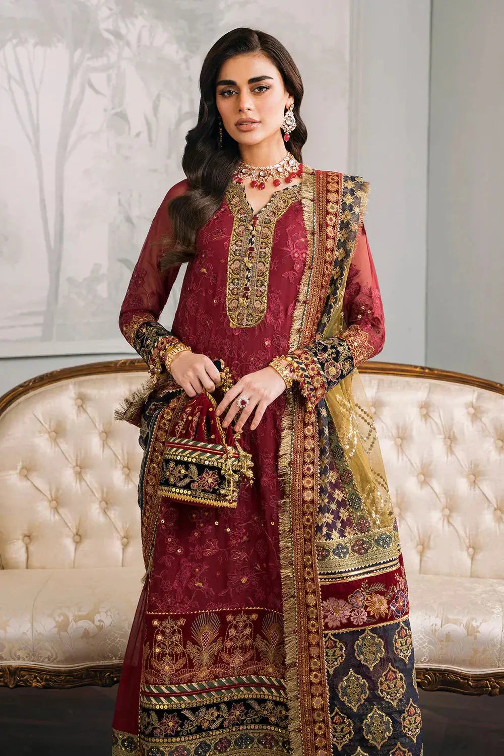 Baroque | Chantelle Embroidered Collection | CH12-07 - Pakistani Designer Dress - by Baroque | Type: Bridal - 100% Original at Saira Sultan