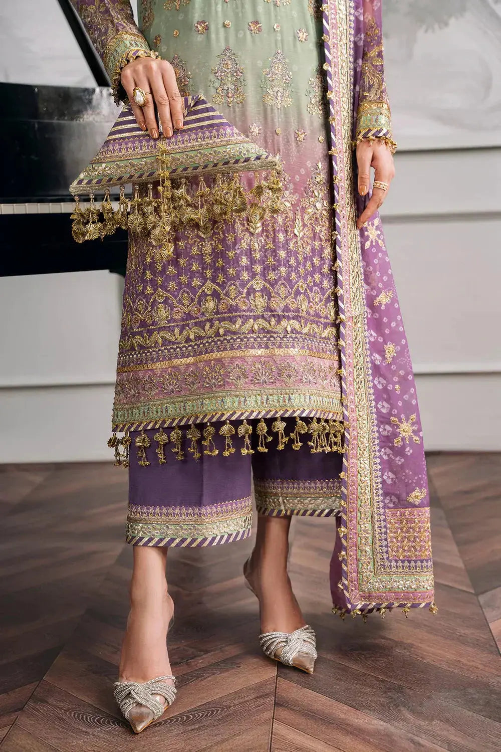 Baroque | Chantelle Embroidered Collection | CH12-08 - Pakistani Designer Dress - by Baroque | Type: Bridal - 100% Original at Saira Sultan