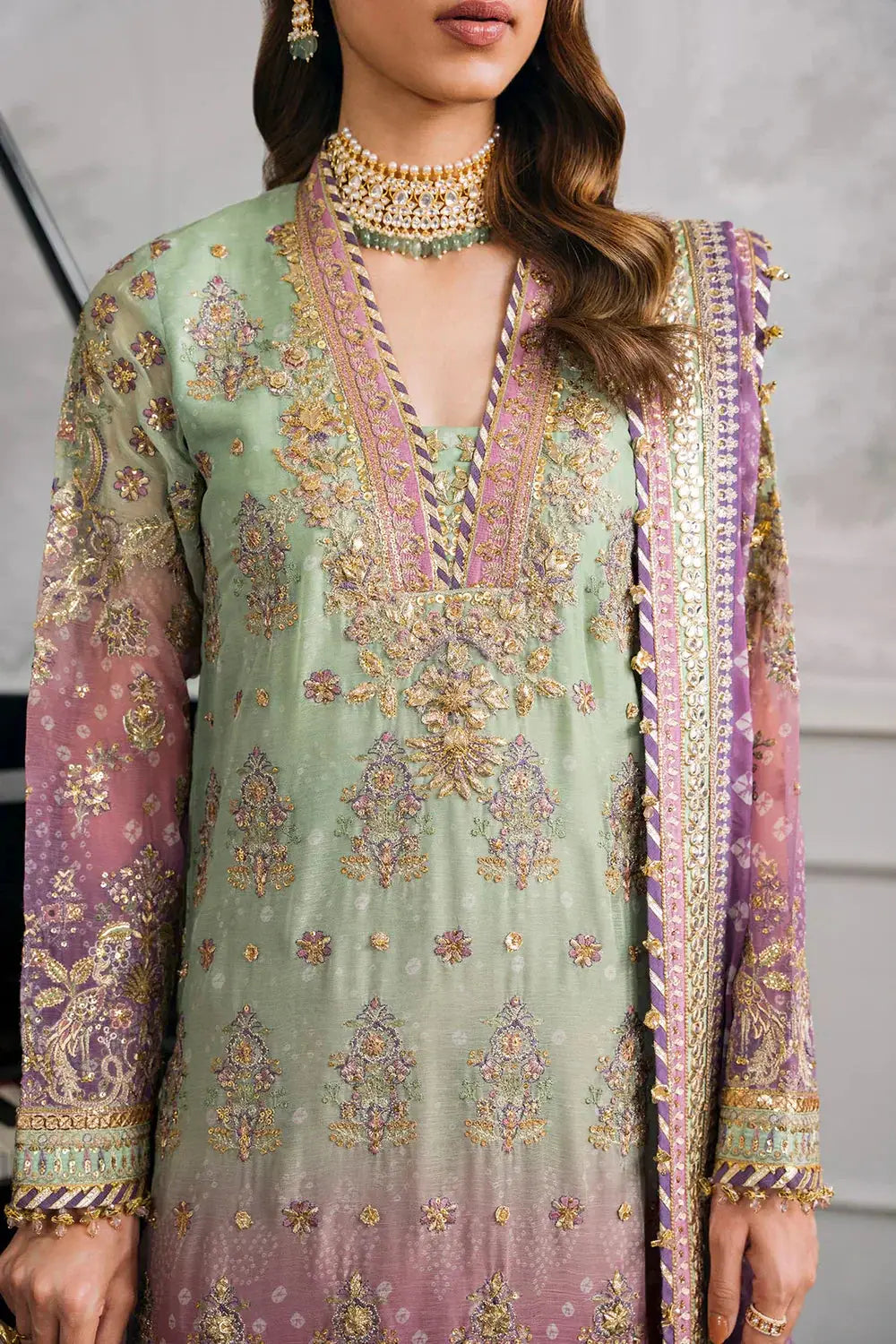 Baroque | Chantelle Embroidered Collection | CH12-08 - Pakistani Designer Dress - by Baroque | Type: Bridal - 100% Original at Saira Sultan