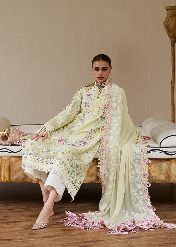 Suffuse | Eid Lawn 25 | FERIDA M Lime Self Jacquard