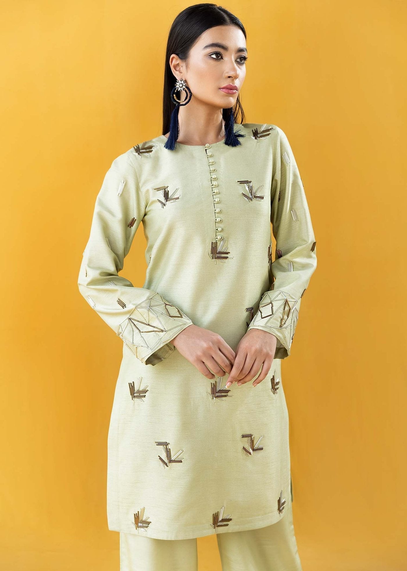 Hana | Vibrant Beyond | Passion-VB-1003 M Pastel Mint Raw Silk