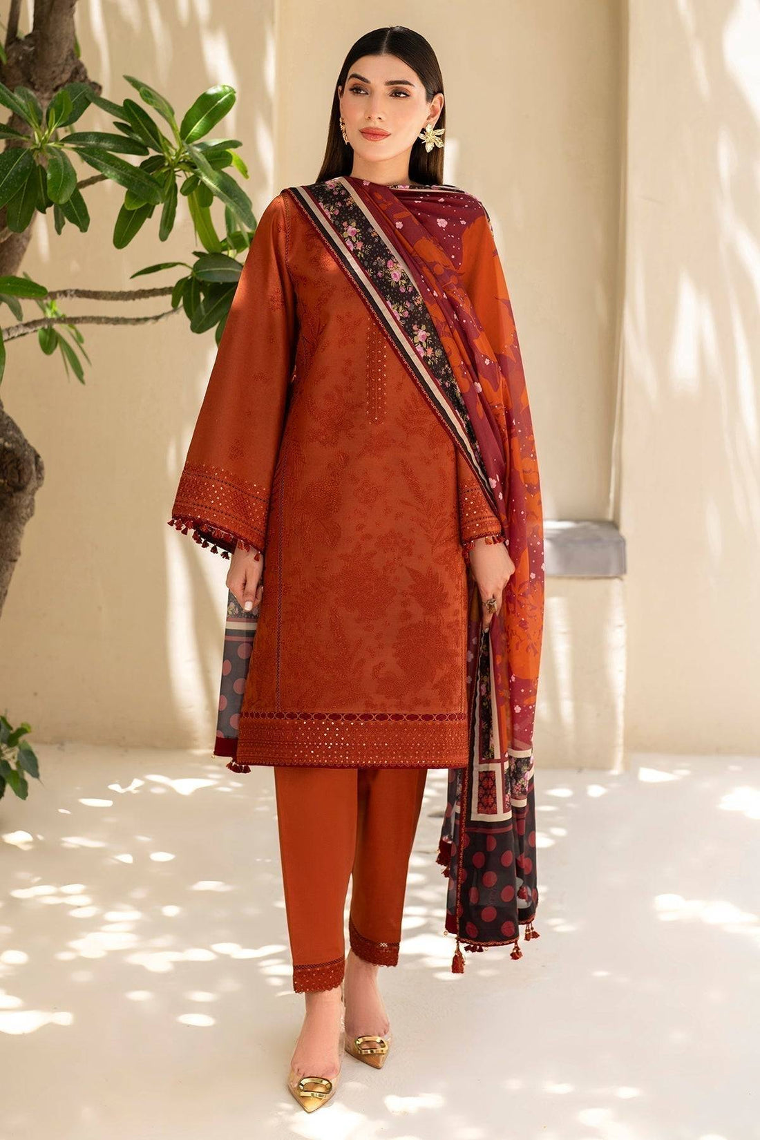 Jazmin | Irish Lawn SS 24 | D5 - Pakistani Designer Dress - by Jazmin | Type: Luxury - 100% Original at Saira Sultan