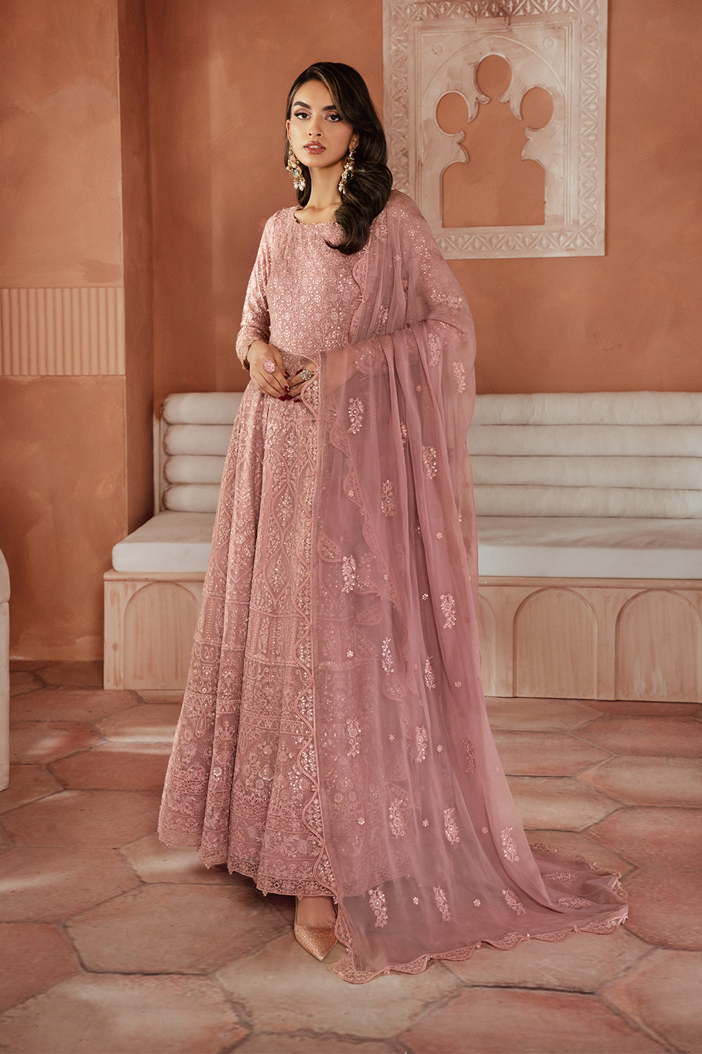 Iznik | Chiffon Kari | ICK-04 Embroidered Chiffon - Pakistani Designer Dress - by Iznik | Type: Bridal - 100% Original at Saira Sultan