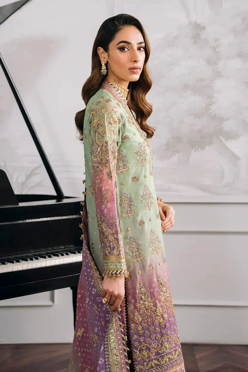 Baroque | Chantelle Embroidered Collection | CH12-08 - Pakistani Designer Dress - by Baroque | Type: Bridal - 100% Original at Saira Sultan