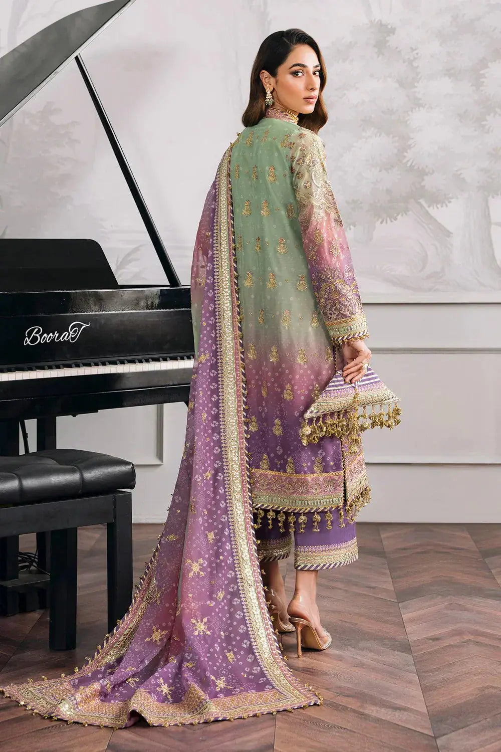 Baroque | Chantelle Embroidered Collection | CH12-08 - Pakistani Designer Dress - by Baroque | Type: Bridal - 100% Original at Saira Sultan