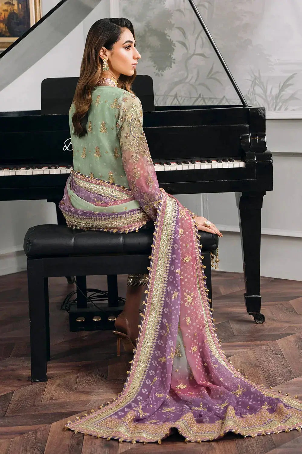 Baroque | Chantelle Embroidered Collection | CH12-08 - Pakistani Designer Dress - by Baroque | Type: Bridal - 100% Original at Saira Sultan