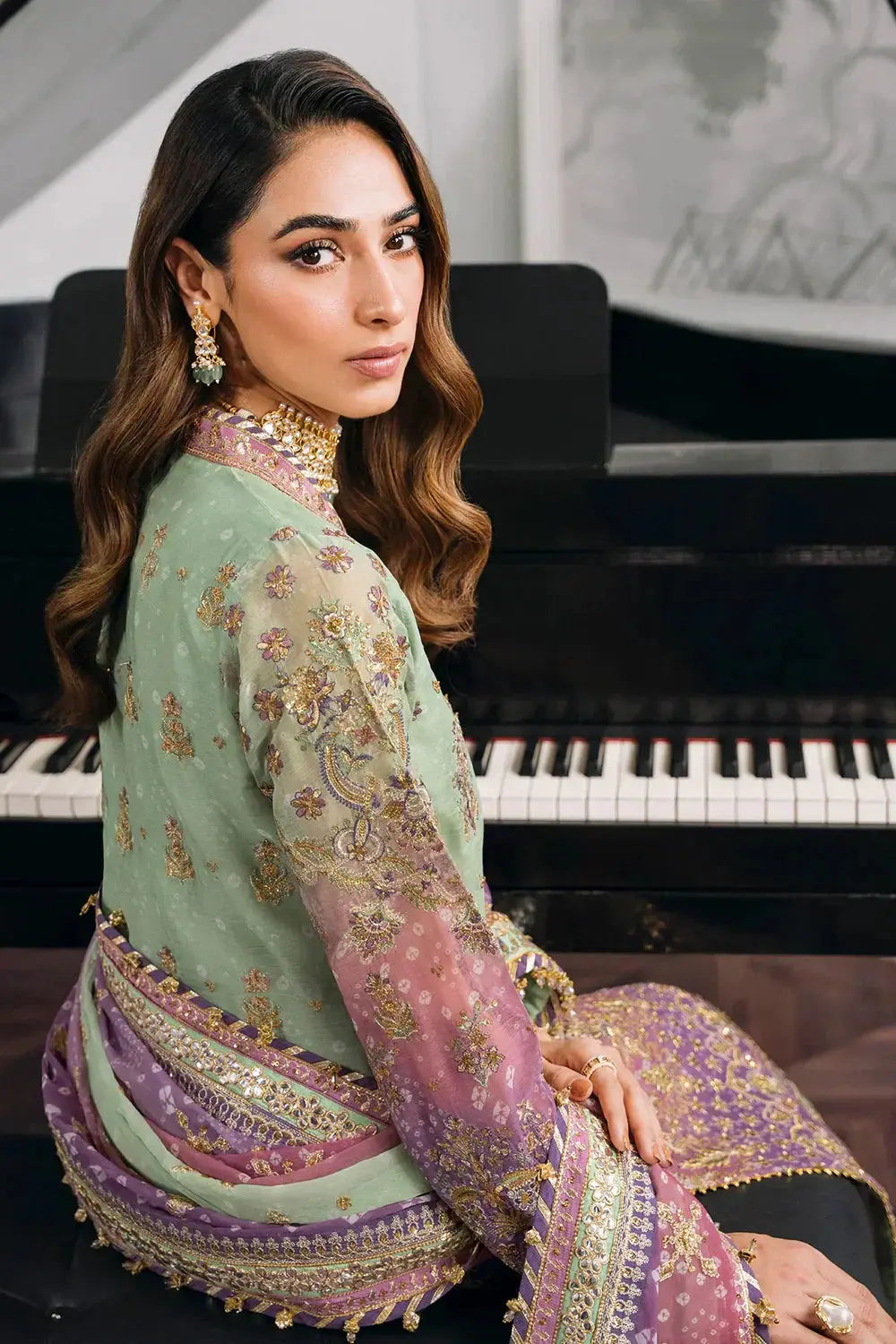 Baroque | Chantelle Embroidered Collection | CH12-08 - Pakistani Designer Dress - by Baroque | Type: Bridal - 100% Original at Saira Sultan