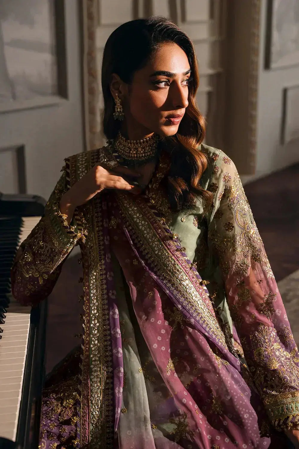 Baroque | Chantelle Embroidered Collection | CH12-08 - Pakistani Designer Dress - by Baroque | Type: Bridal - 100% Original at Saira Sultan