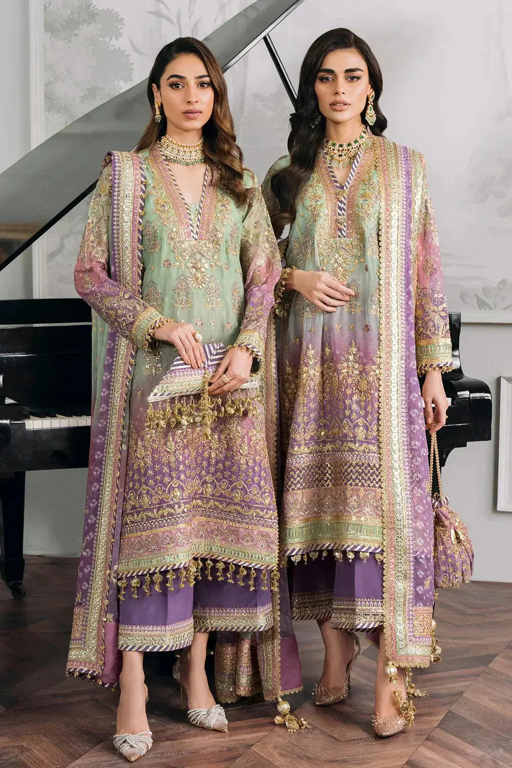 Baroque | Chantelle Embroidered Collection | CH12-08 - Pakistani Designer Dress - by Baroque | Type: Bridal - 100% Original at Saira Sultan