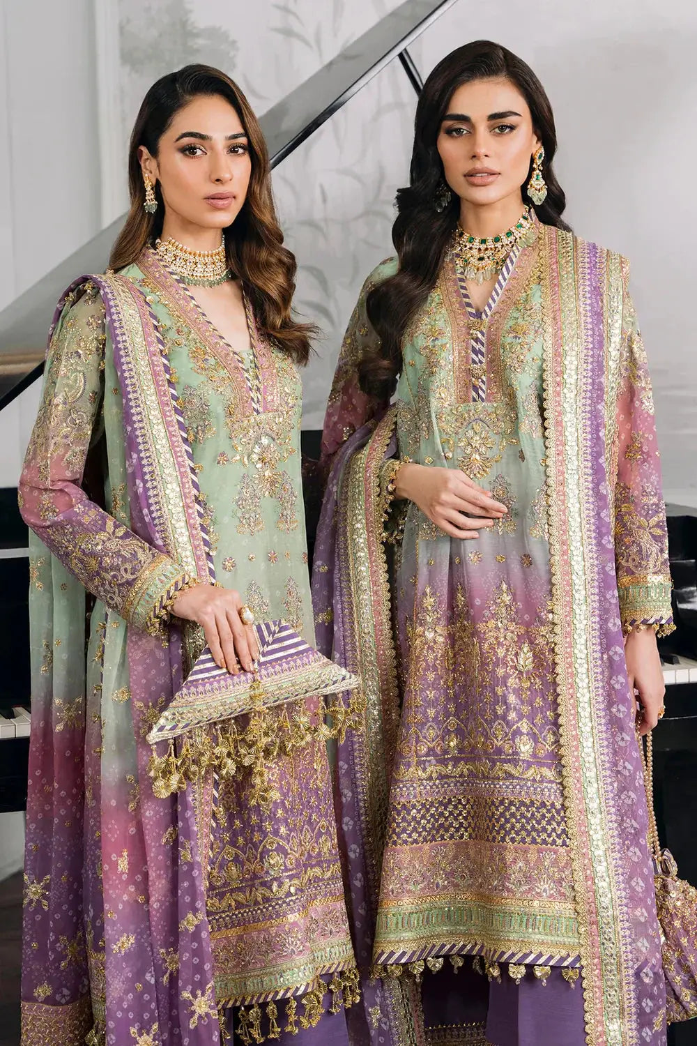 Baroque | Chantelle Embroidered Collection | CH12-08 - Pakistani Designer Dress - by Baroque | Type: Bridal - 100% Original at Saira Sultan
