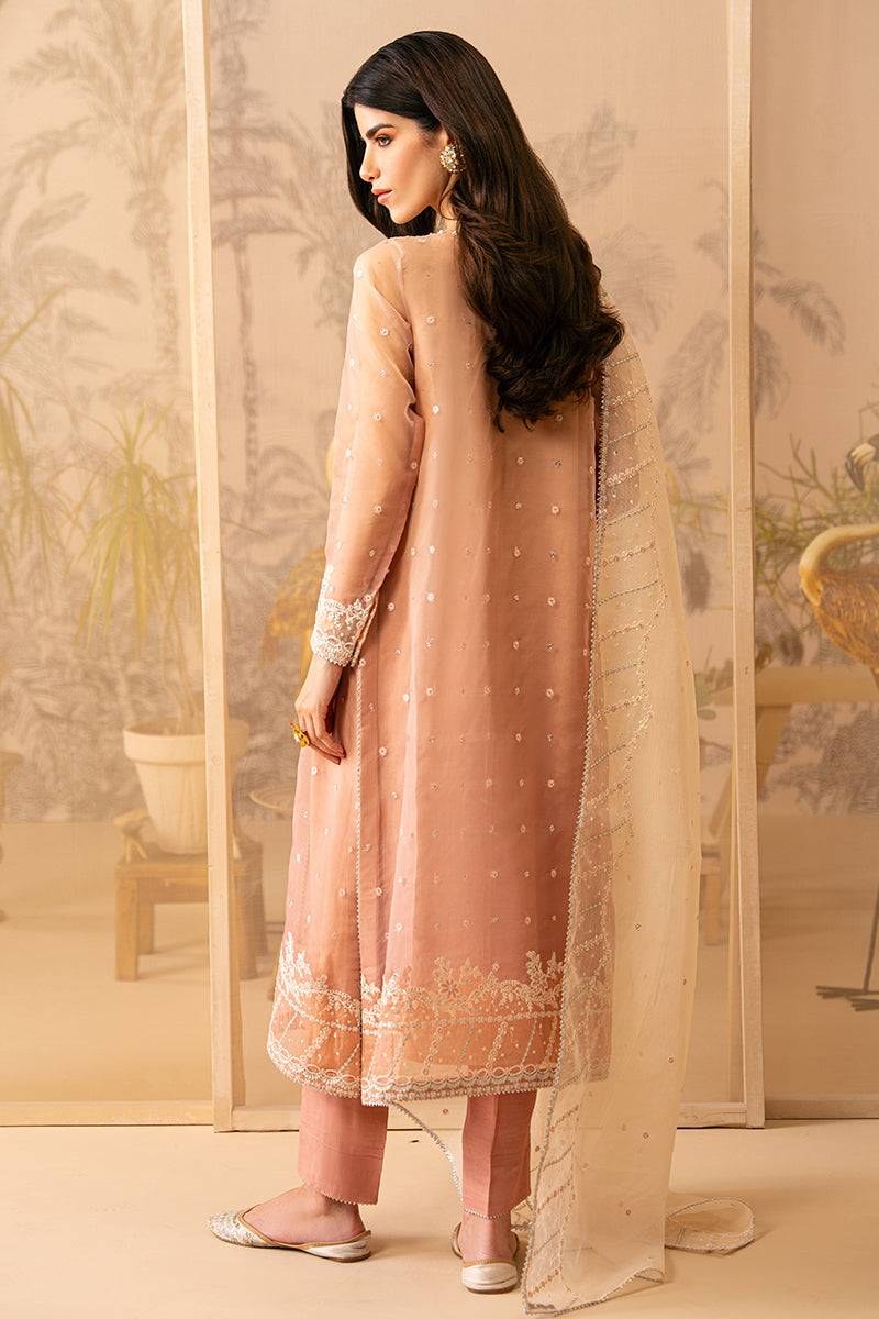Cross Stitch | Luxe Atelier 24 | CORAL CASCADE - Pakistani Designer Dress - by Cross Stitch | Type: Luxury - 100% Original at Saira Sultan