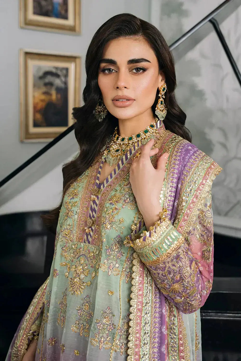 Baroque | Chantelle Embroidered Collection | CH12-08 - Pakistani Designer Dress - by Baroque | Type: Bridal - 100% Original at Saira Sultan